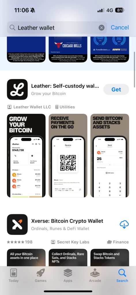 Legitimate Leather wallet app