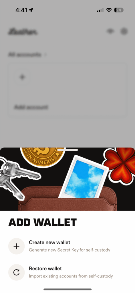 Restoring a Leather crypto wallet