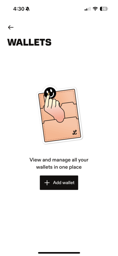 Removing a Leather crypto wallet